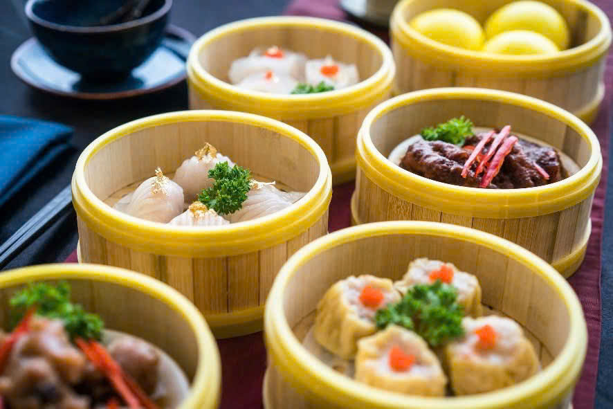 Dimsum chuẩn vị Hoa tại nhà hàng Trung Hoa Dragon Palace