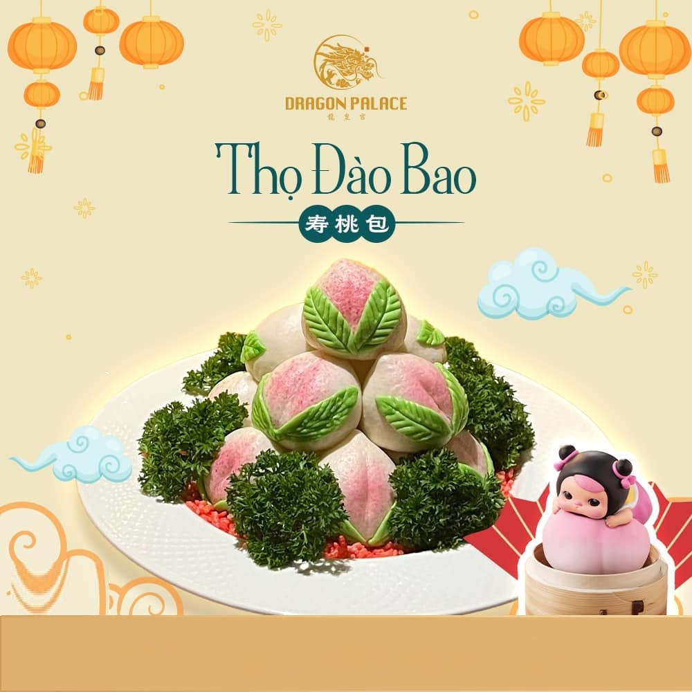 Những món điểm tâm tinh tế như há cảo, xíu mại hay bánh bao kim sa sẽ trọn vị hơn khi thưởng thức cùng các loại trà Trung Hoa thanh nhã tại Dragon Palace.